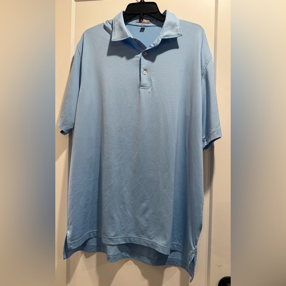 Peter Millar Light Blue Polo Shirt Size L - Picture 1 of 6